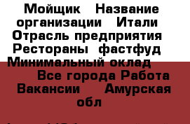 Мойщик › Название организации ­ Итали › Отрасль предприятия ­ Рестораны, фастфуд › Минимальный оклад ­ 25 000 - Все города Работа » Вакансии   . Амурская обл.